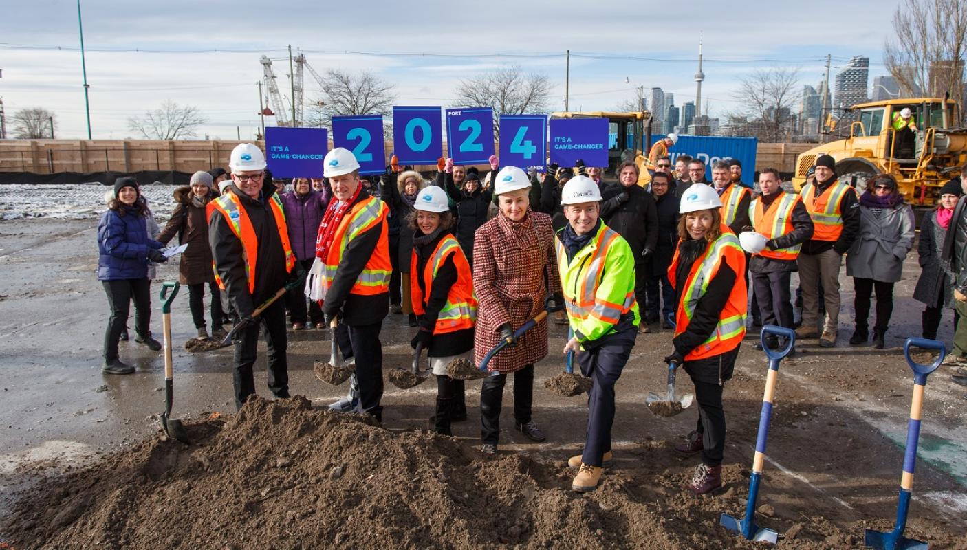 Meet The Port Lands In 2024 Waterfront Toronto   6I3A0247 Crop PLFP Groundbreaking November 2018 